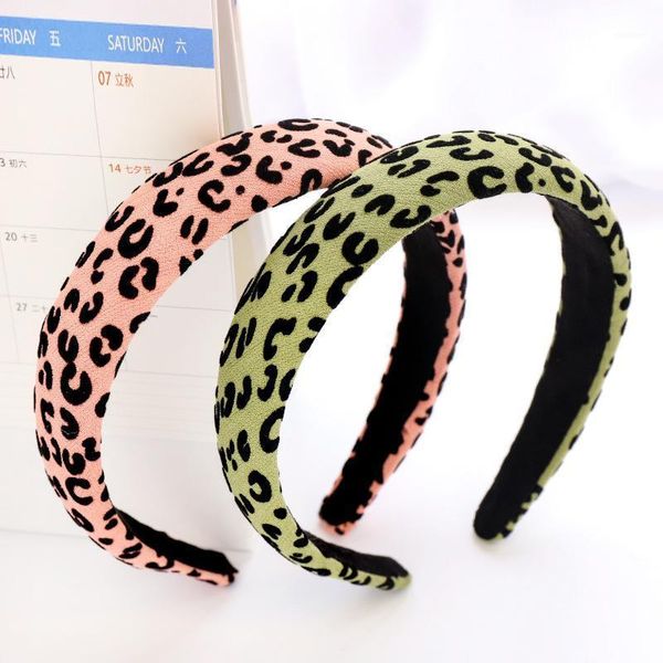 

leopard sponge hairband headband for women girls hair accessories1