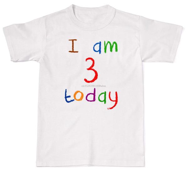 

men's t-shirts 2021 i am 3 today funny cute birthday toddler mens womens cotton t-shirt t shirt, White;black