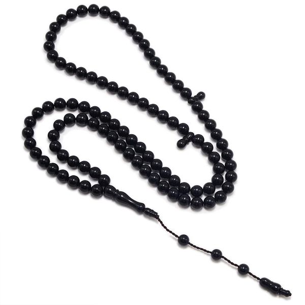 

beaded, strands msl005 islam muslim rosary beads 99 prayer natural palm fruit kuka tasbih charm bracelet 6-9mm dyed black