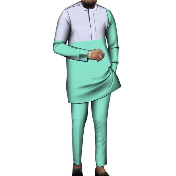 

ethnic clothing african boubou agbada dashiki men's suit 2 pieces sets long sleeve shirt and pants clothes for men wedding wear wyn1646, Red