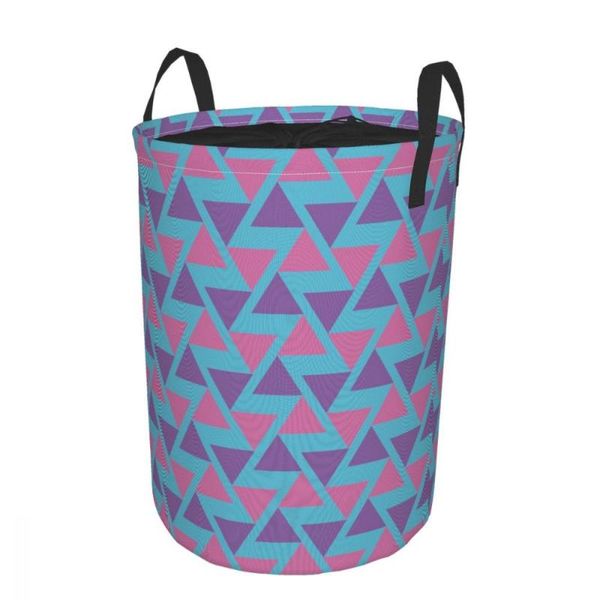 

color triangle round tunic dirty pocket folding laundry basket large capacity clothes storage bag waterproof w012 bags