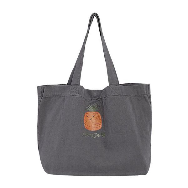 

evening bags student small fresh and washed canvas bag net celebrity art large-capacity handbag cute pineapple pattern shoulder