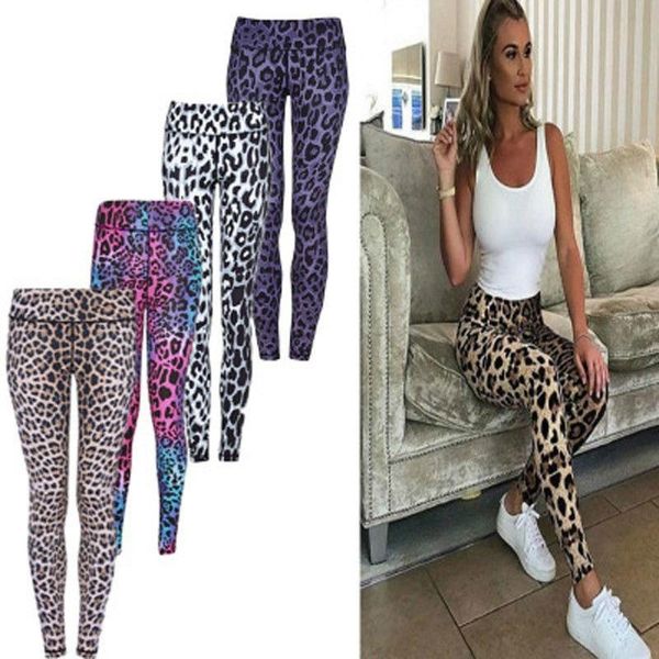 

women's leggings ladies leopard for women lady casual elasticity skinny printed stretchy pants trouser legins calzas mujer, Black