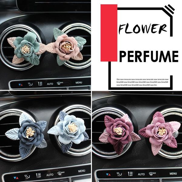 

2pcs car air freshener auto perfumed flower perfumes shape women perfume car-styling