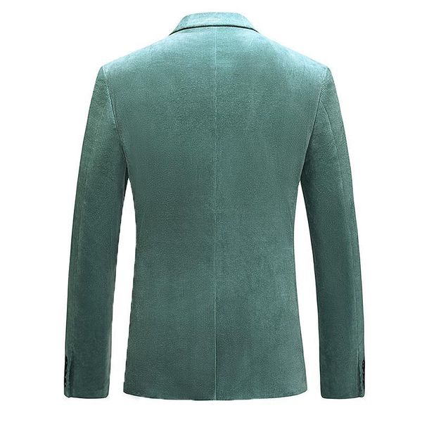

Men's Suits & Blazers Fit Slim Men Formal Casual Corduroy Autumn Winter Suit Jackets Business Work Daily Life Party Single Breasted 2 B, White;black