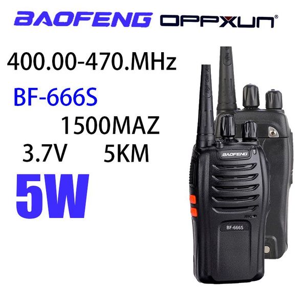 

baofeng bf-666s walkie talkie portable radio 16ch uhf 400-470mhz 1500ma radios