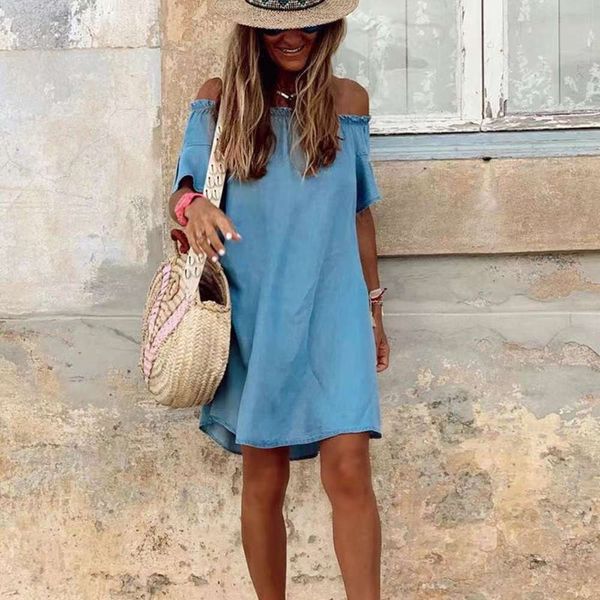 

spring lotus leaf sleeve denim for women, White;black