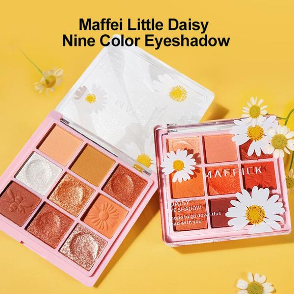 

eye shadow maffick 9 -color pearly matte eyeshadow palette waterproof long-lasting earth color glitter cosmetic tslm2