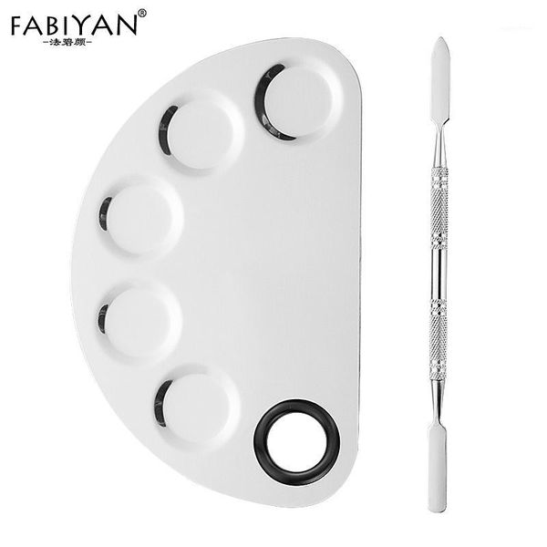 

stainless steel palette spatula rod cosmetic makeup nail art face eye shadow polish gel cream foundation mixing beauty tools set1