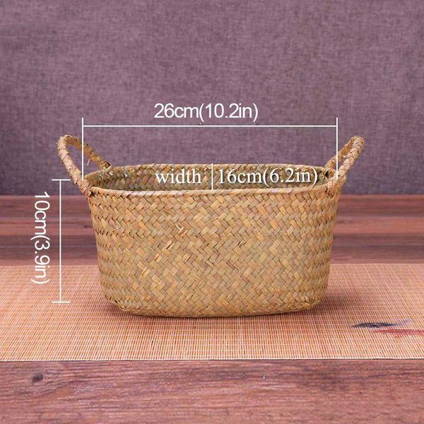 

hanging baskets wicker weaving storage basket for kitchen handmade fruit dish rattan picnic food bread loaf sundries neatening container cas