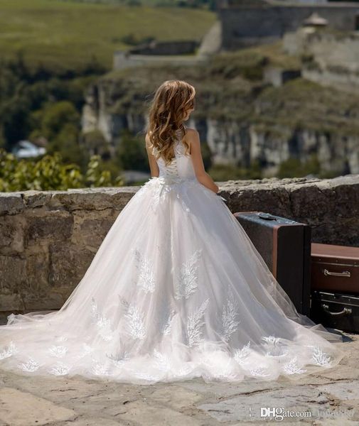 

girl's dresses princess white lace flower girl sheer first communion birthday party girls pageant dress for weddings, Red;yellow