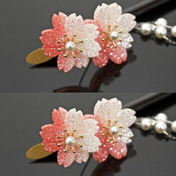 

hair clips & barrettes vintage acrylic flower stick pin chinese japanese women accessories, Golden;silver
