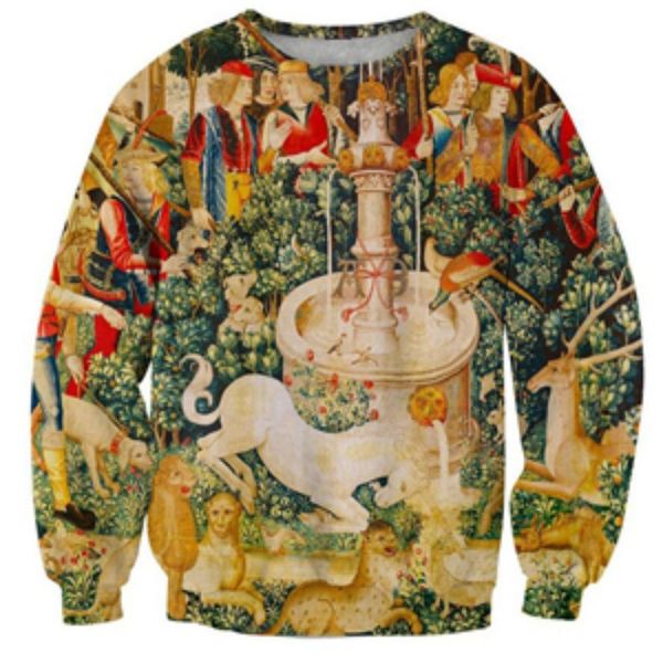 

Golden Flower Pattern Men's 3D Printing Hoodie Visual Impact Party Top Punk Gothic Round Neck High Quality Sweatshirt Hoodie, Black
