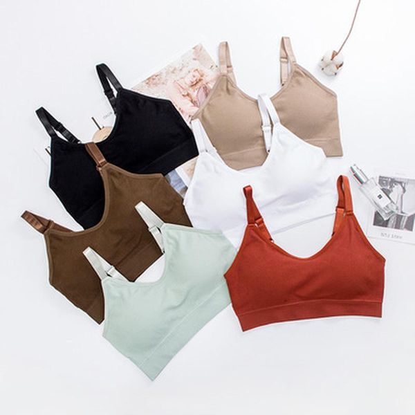 

1pcs women deep u back sports bras adjustable shoulder strap padded wirebra seamless fitness running yoga outfit