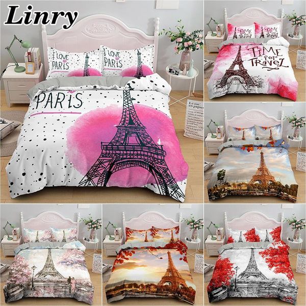 

bedding sets paris tower comforter set beautiful scenery duvet cover with pillowcover twin//king size quilt covers bedclothes