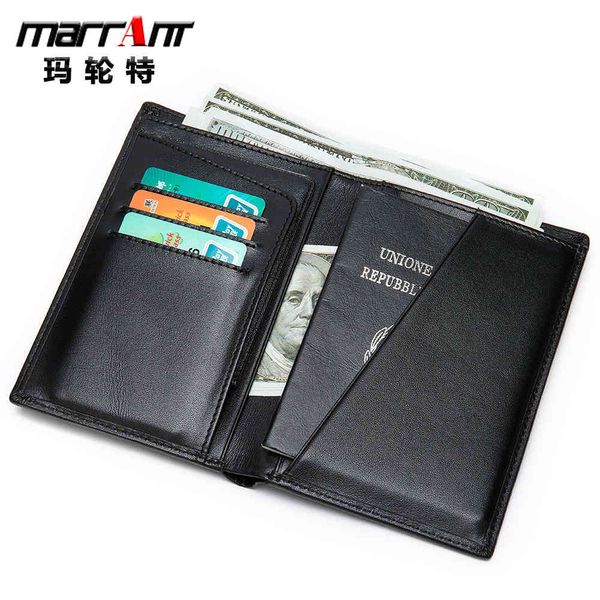 

business leather multi card wallet passport bag new leather passport clip men's zero wallet 8989, Red;black