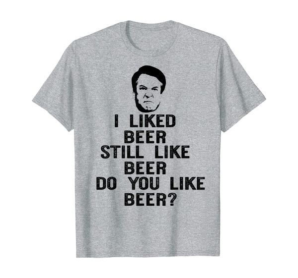 

angry brett kavanaugh likes beer funny scotus drinking meme t-shirt, White;black