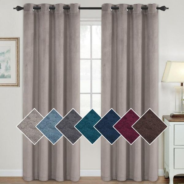 

curtain & drapes nordic 2021 luxury brown velvet curtains for living room bedroom window treatments wine red grey blackout 2 panels