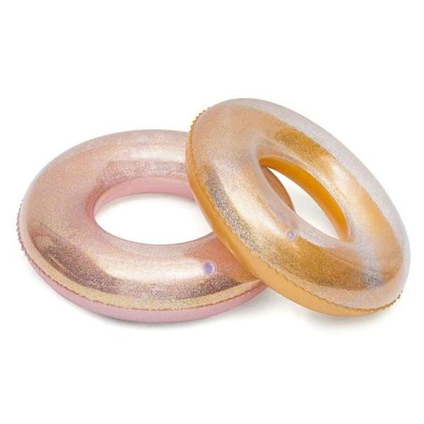 

life vest & buoy inflatable sequin swimming floats swim ring summer out pool toy thicken tube for adults float activity water 24bd