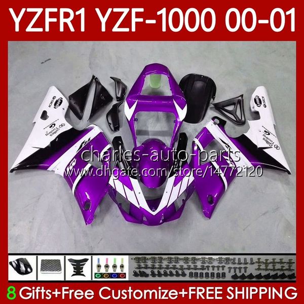 Karosserie-Kit für Yamaha New Purple YZF-1000 YZF-R1 YZF1000 YZFR1 00 01 02 03 Karosserie 83No.145 YZF R1 1000CC 2000-2003 YZF 1000 CC R 1 2000 2001 2002 2003 Motorradverkleidung