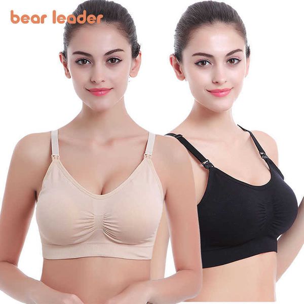 Bear Leader Intimo premaman Moda Allattamento al seno Donna incinta Reggiseni Prenatale Dopo il parto Intimi Chiusura laterale Abiti 210708