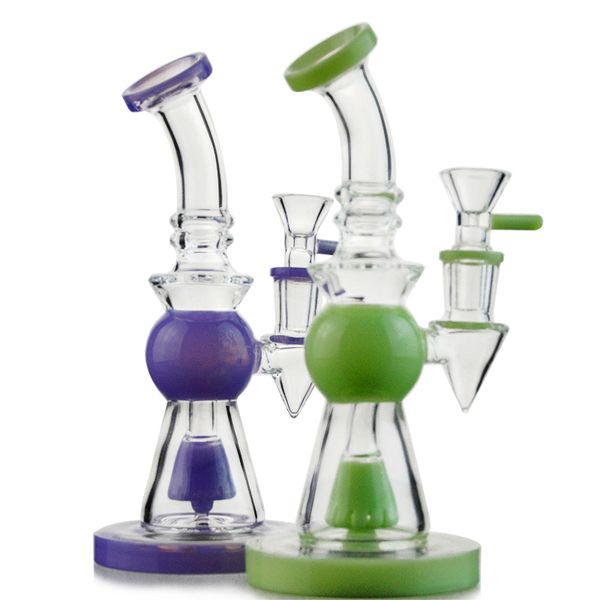 Başkan Cam Su Boruları Nargile Duş Başlığı Perc Cam Bongs Yağ DAB Rigs Piramit Tasarım Kısa Boyun Ağaç Bowl