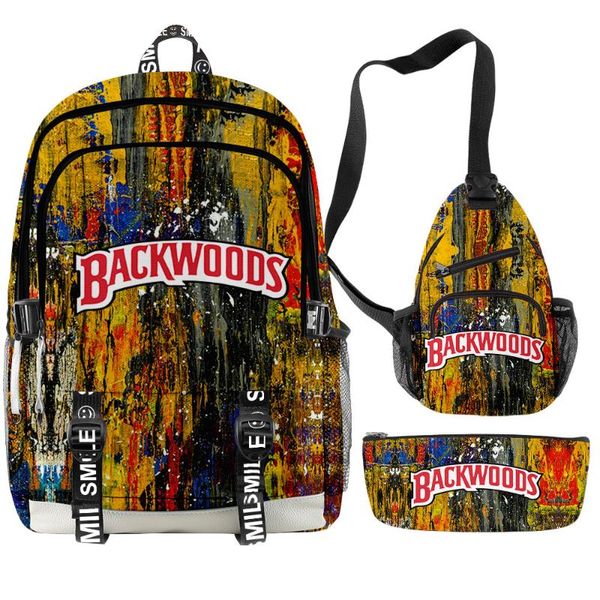 

backpack 3d printed backpacks backwoods ink painting school bags 3 piece set boys girls teenager lapoxford waterproof