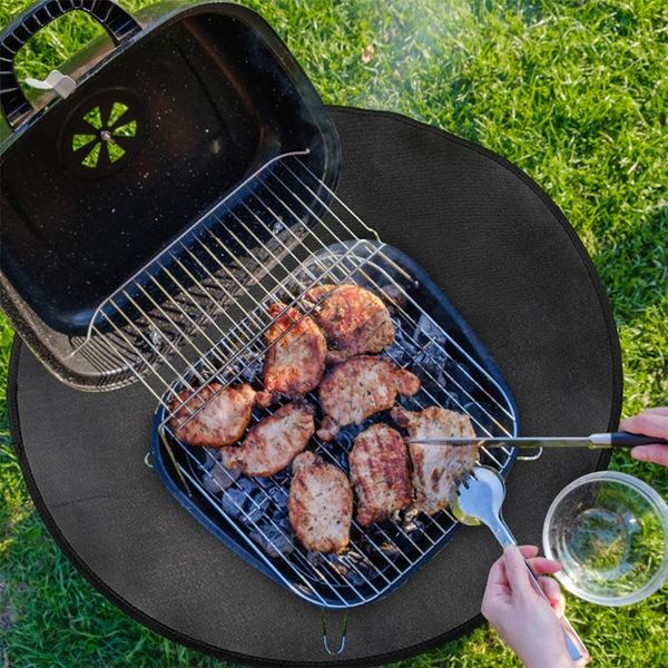 

tools & accessories fire pit mats eco-friendly deck protector night visible fireproof for lawn outdoor grilling hiking camping