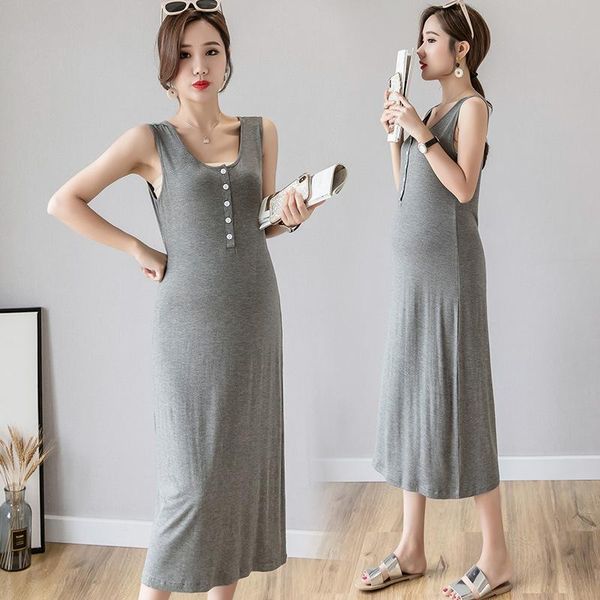 

maternity dresses wear fashion modal mid-length dress, skirt, White