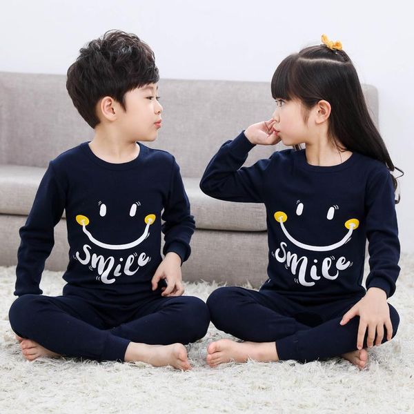 

pajamas kids sets spring autumn pyjamas cute toddler boys girls sleepwear fashion baby long sleeve clothing suits, Blue;red