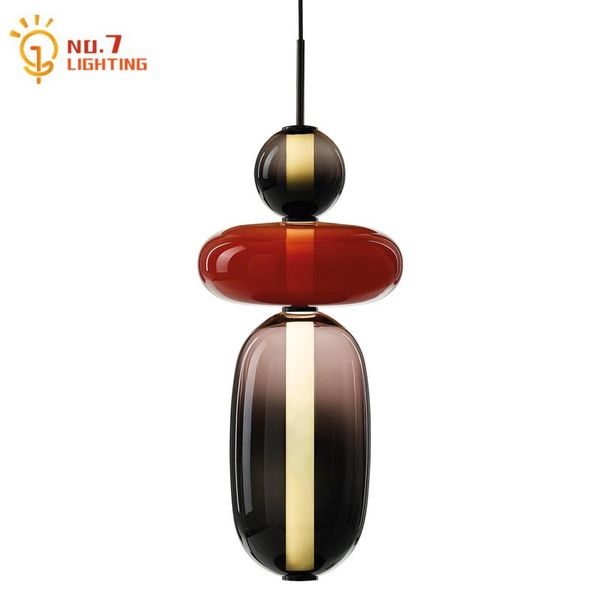 

pendant lamps atmosphere stained glass candy lights art decor restaurant bar hanging lamp model/dining room exhibition hall el cafe