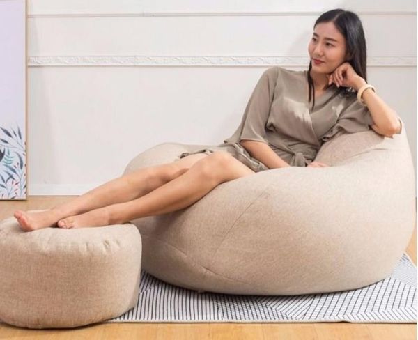 

lazy sofa bean bag tatami single small chair bedroom balcony lounge net red removable and washable lying