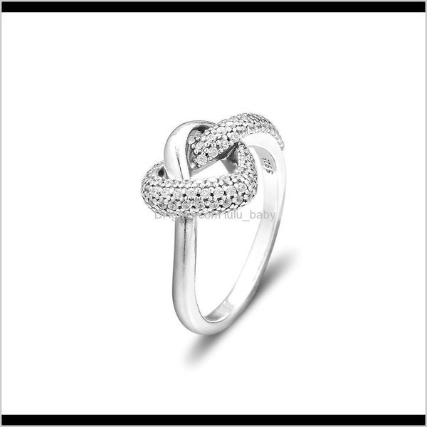 Drop Delivery 2021 Primavera 925 Sterling Sier Annodato Cuore Originale Moda Fidanzamento Matrimonio Pandora Anelli Fai da Te Charms Gioielli Per Le Donne Ad5C