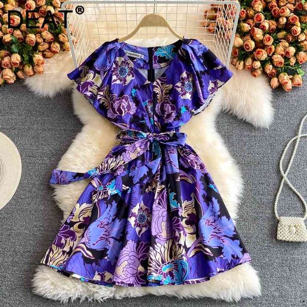 

deat women printing mini dress v-neck sleeveless arrivals lady temperament fashion spring summer 11d1658 210709, Black;gray