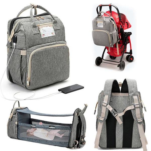 

diaper bags bag multifunctional baby folding bed moms and dads backpack maternity nursing stroller for travel