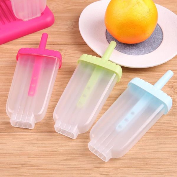 

baking moulds retail arrival 6pcs/set diy ice lolly cream molds tray rectangle shaped stick makers mold
