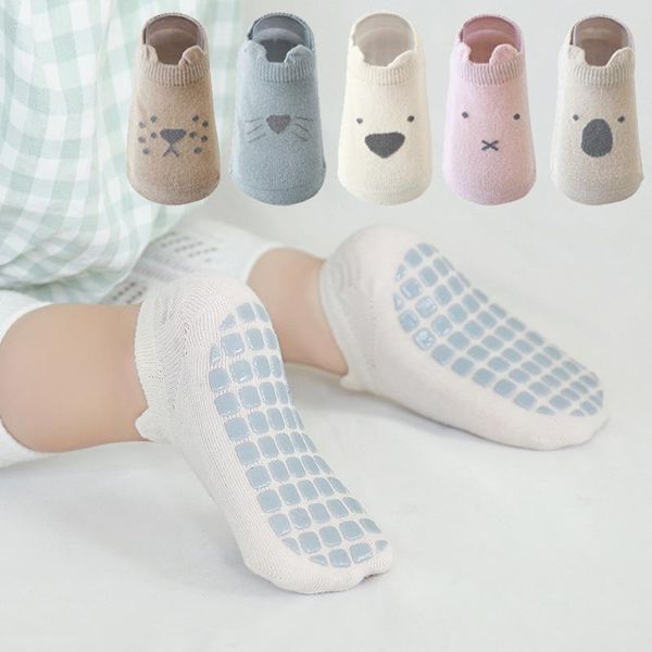 

socks spring summer baby girls boys cotton cartoons breathable born infant non-slip toddler for 0-5 years, Pink;yellow