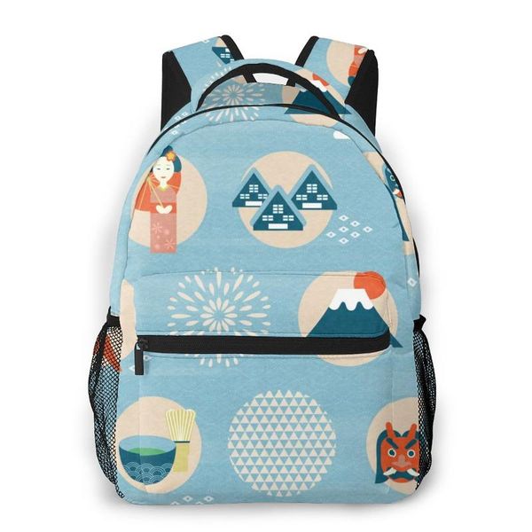 

backpack travel pack japanese traditional symbols sports bag outdoor climbing