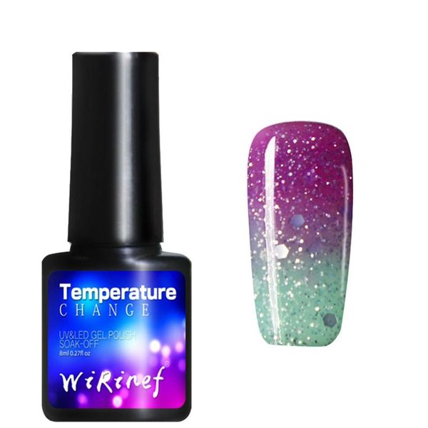 

8ml gel nail polish art uv led semi magic mirror permanent coat diy glitter varnish