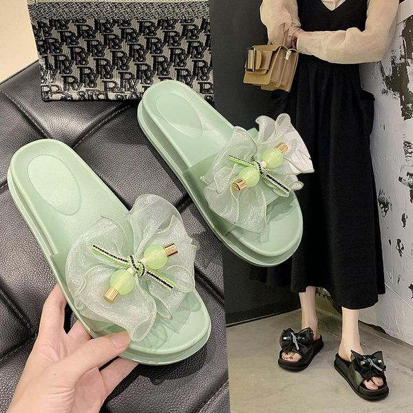 

slippers fashion women wear thick bottoms for the cool drag, Black