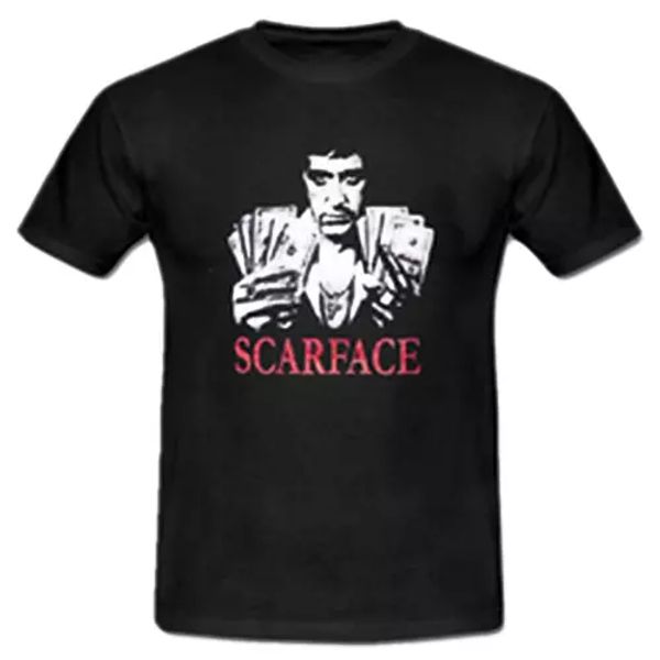 

t-shirt shirt nightlife 87 black t-shirt scarface 100% cotton, White;black