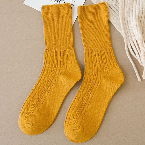 

di0 tea colorpure color pile original sufeng loose middle tube fashion women cotton hosiery cotton socks socks, Black;white
