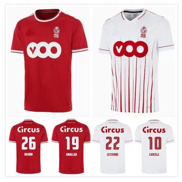 

standard liege soccer jerseys 2021 2022 home vanheusden cimirot oulare carcela amallah lestienne avenatti bastien football shirts, Black;yellow