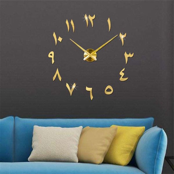 

wall clock home decoration big mirror modern design large size diy unique gift living room clocks