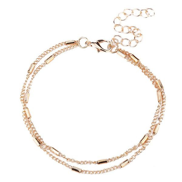 

link, chain bracelet for women simple double-layer bracelets jewelry adjustable elegant unique gift korean fashion silver party, Black