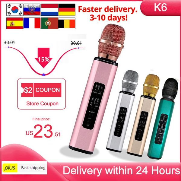 

microphones multi functional wireless bluetooth karaoke microphone double dual speakers portable intelligent mic for mobile phone