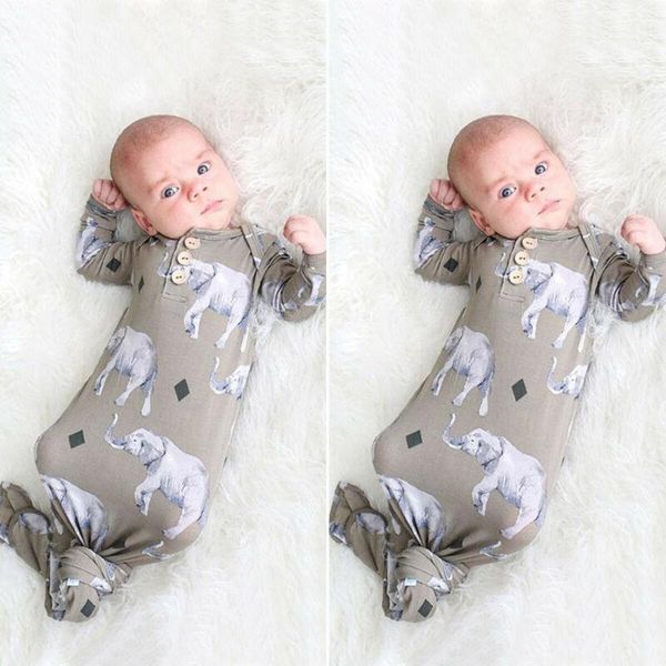 

footies born baby cotton swaddle blanket wrap sleeping bag elephant 0-6m, Blue