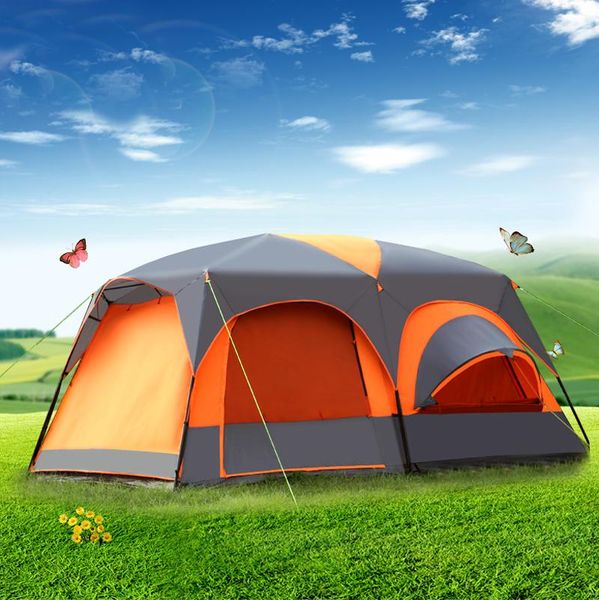 

8-12 person 2 bedroom 1 living room awning sun shelter party family hiking beach fishing outdoor camping tent tents and shelters
