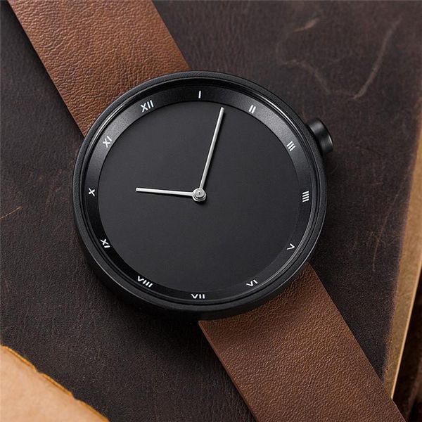 

wristwatches reloj hombre watch for men quartz simple design lover watches womens leather strap clock montre femme, Slivery;brown