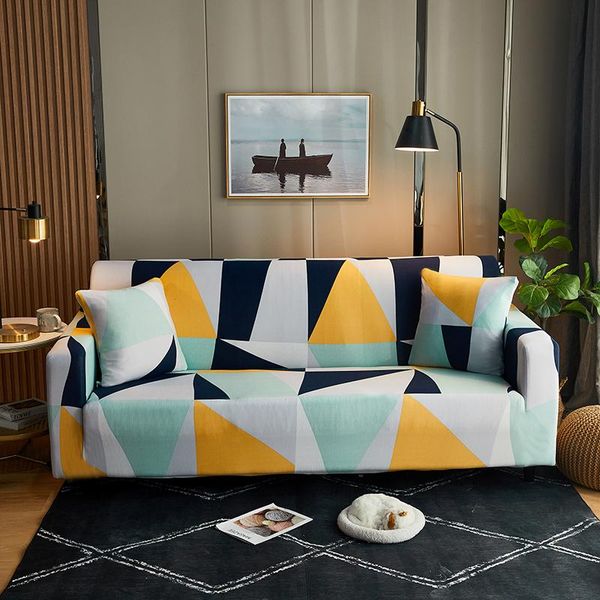

chair covers simple line floral printed slipcovers stretch elastic sofa for living room armchair couch cover 1/2/3/4-seater home decor